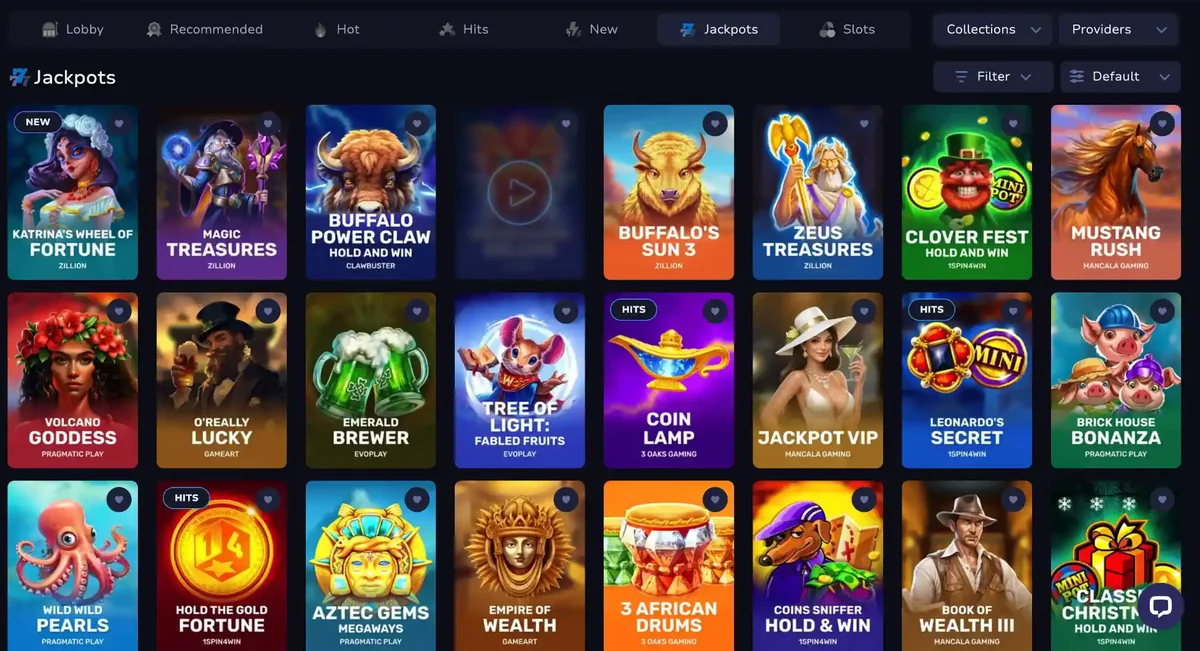 7Bit Casino jackpot pokies section
