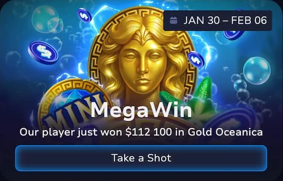 7Bit Casino MegaWin promo banner for Gold Oceanica